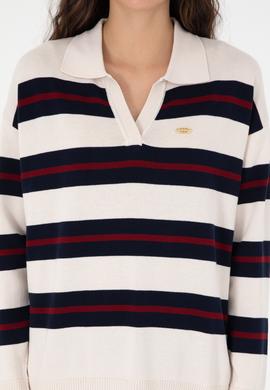 Kadın Krem Polo Yaka Kazak - 50297089019