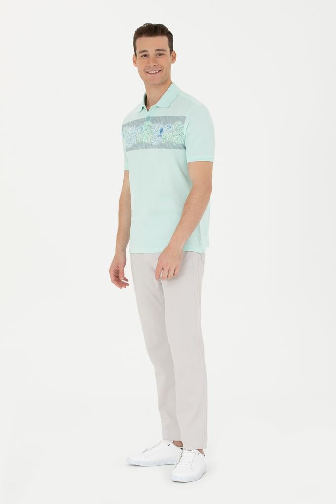 Erkek Regular Fit Açık Gri Kanvas / Chino Pantolon