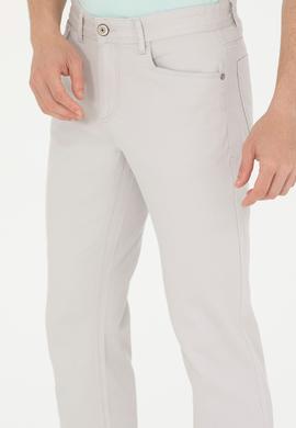 Erkek Regular Fit Açık Gri Kanvas / Chino Pantolon - 50266051035