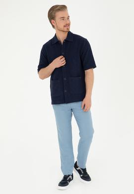 Erkek İndigo Kanvas Pantolon - 50285618173