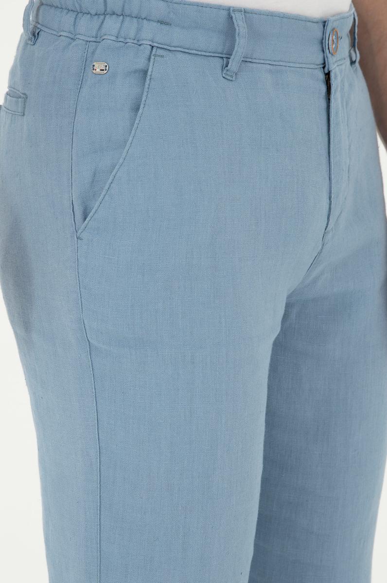 Erkek İndigo Kanvas Pantolon