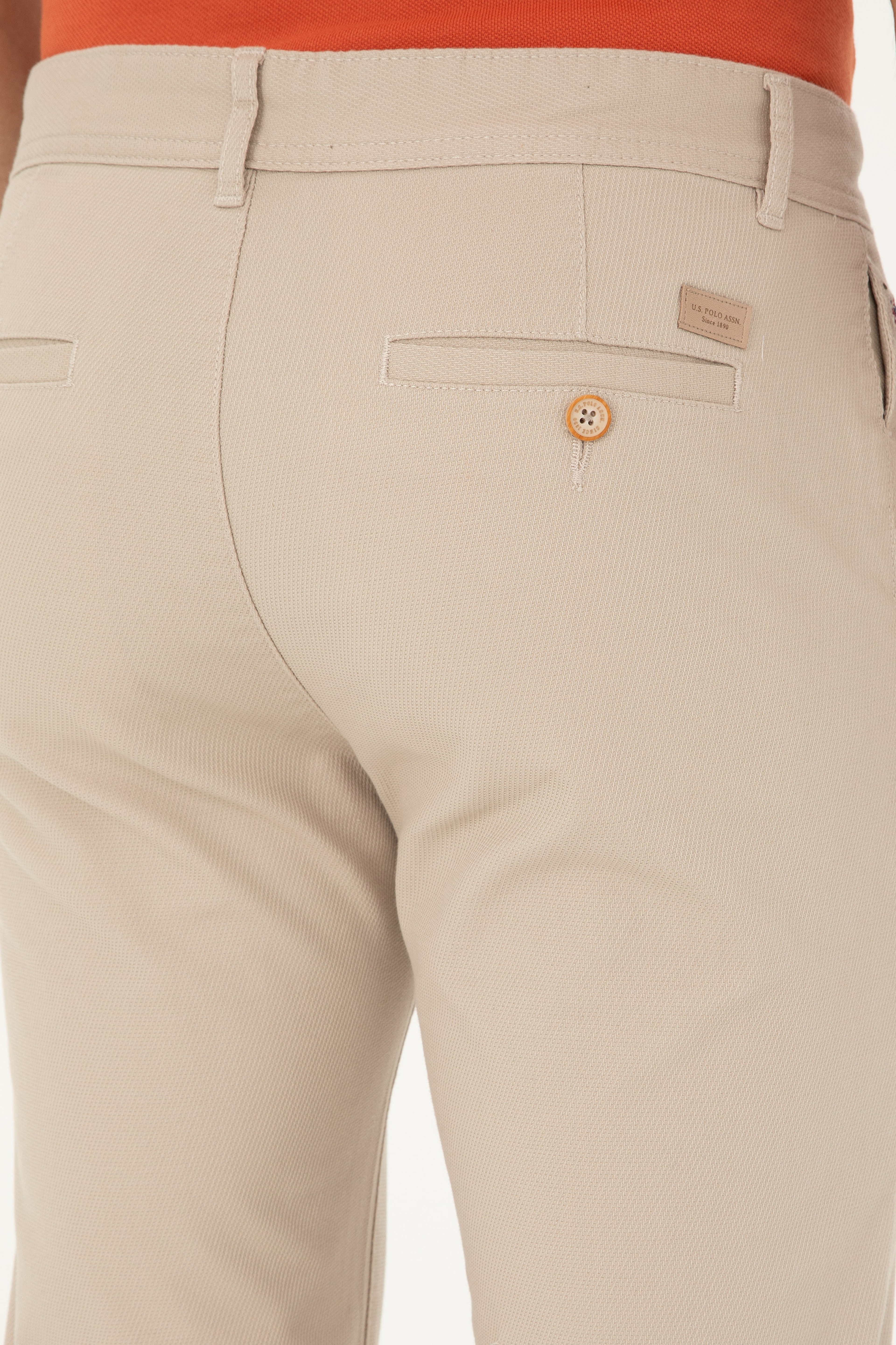 Erkek Slim Fit Taş Kanvas / Chino Pantolon - Image 6