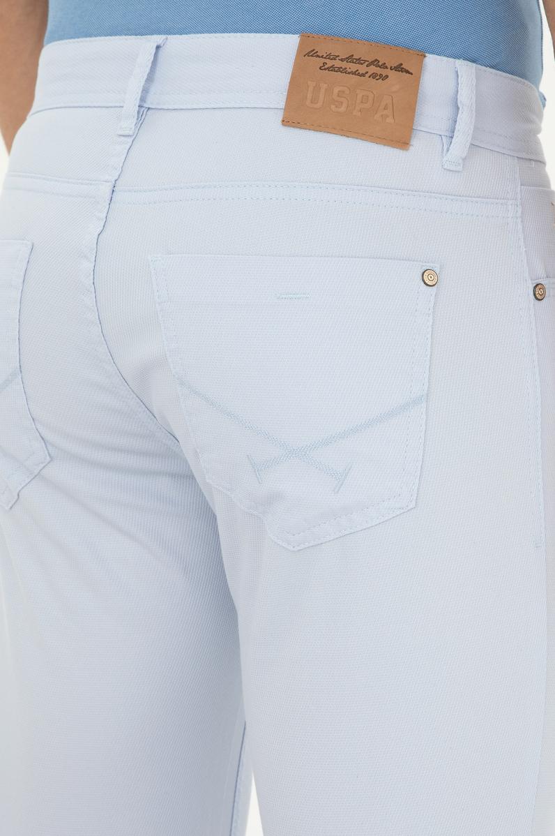 Erkek Slim Fit Açık Mavi Kanvas / Chino Pantolon