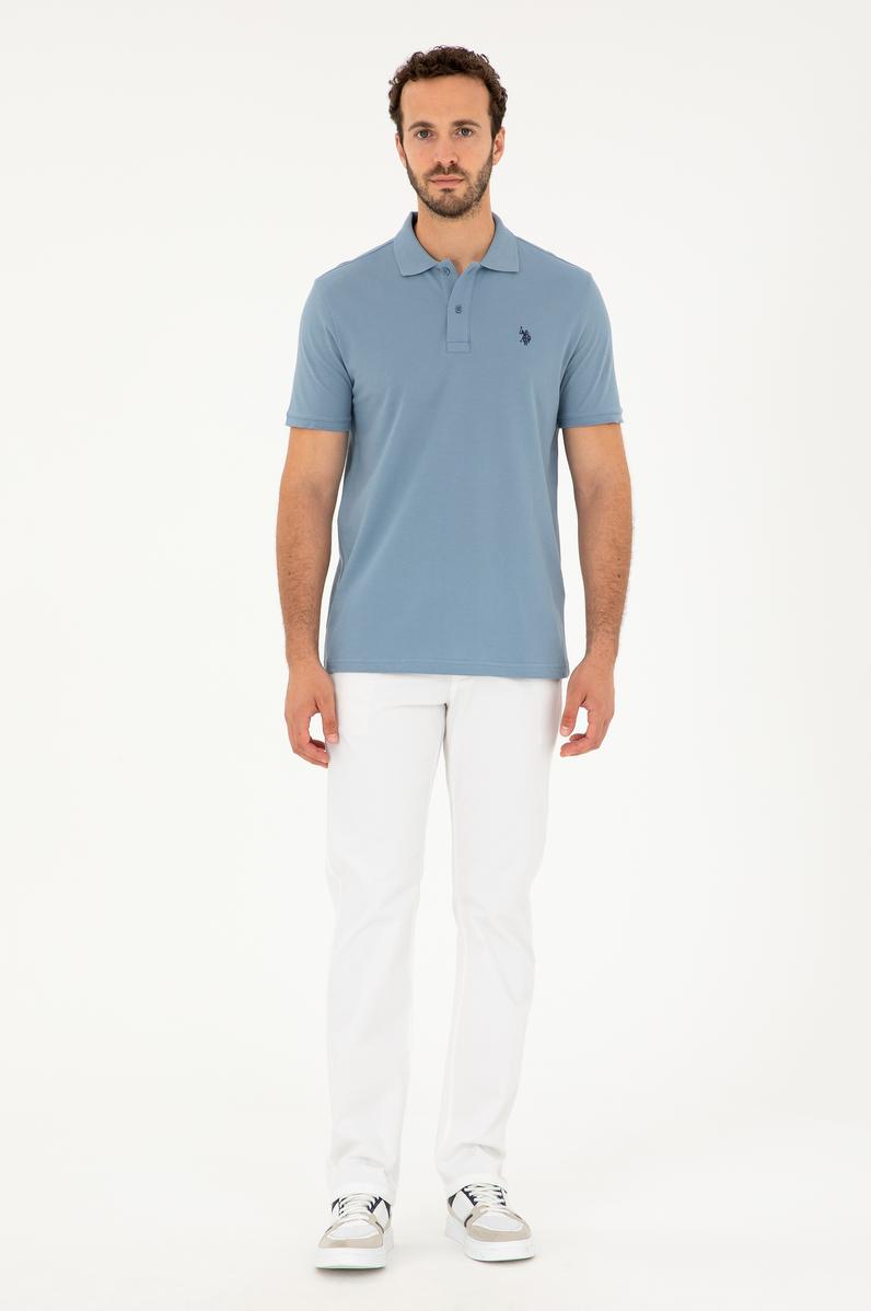 Erkek Regular Fit Beyaz Kanvas / Chino Pantolon