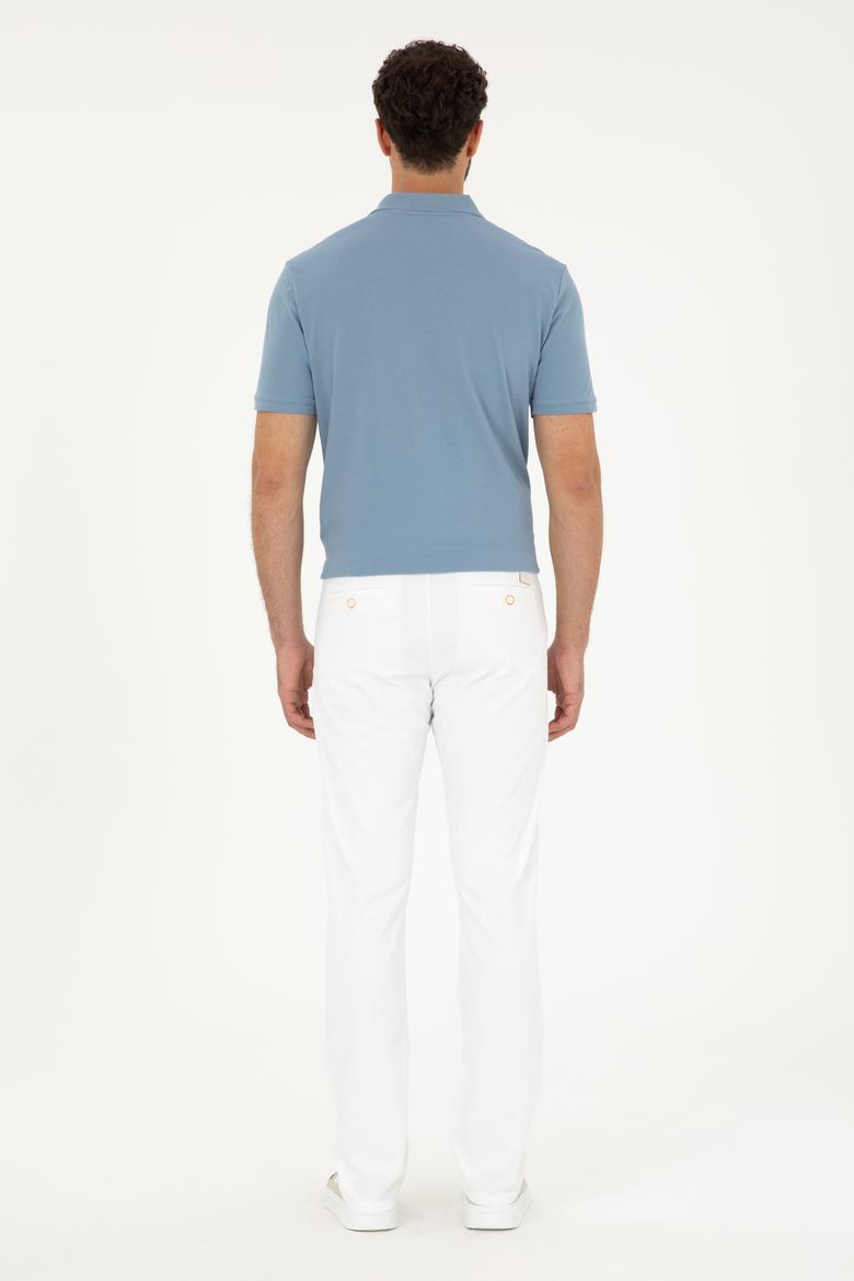 Erkek Regular Fit Beyaz Kanvas / Chino Pantolon - 50286004144