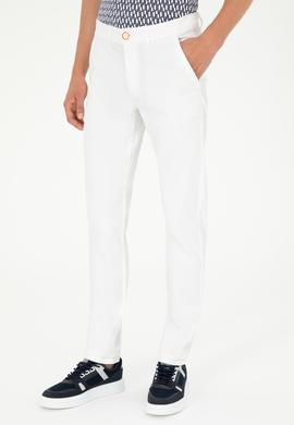 Erkek Beyaz Kanvas / Chino Pantolon - 50286013192