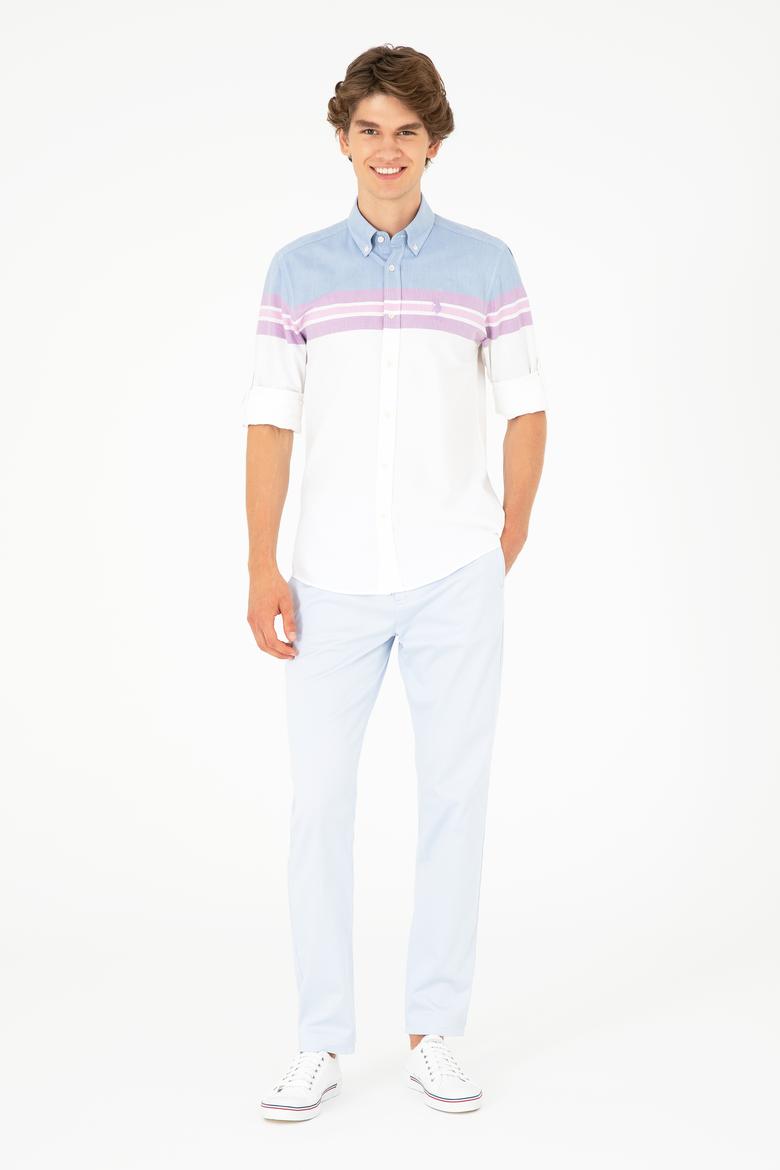 Erkek Açık Mavi Kanvas Pantolon - 50283930297