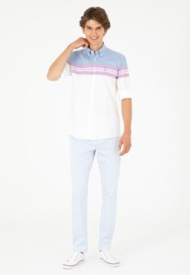 Erkek Açık Mavi Kanvas Pantolon - 50283930297