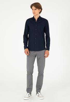 Erkek Gri Kanvas Pantolon - 50291162185