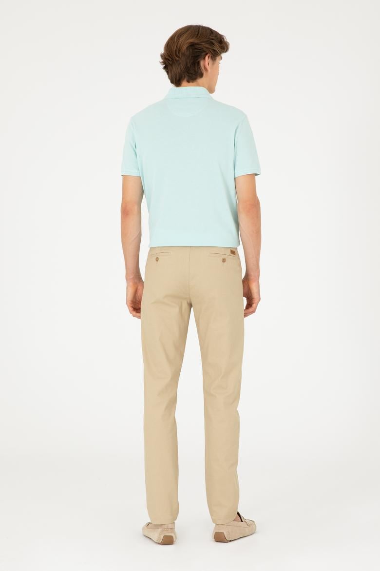 Erkek Açık Haki Kanvas Pantolon - 50286013908