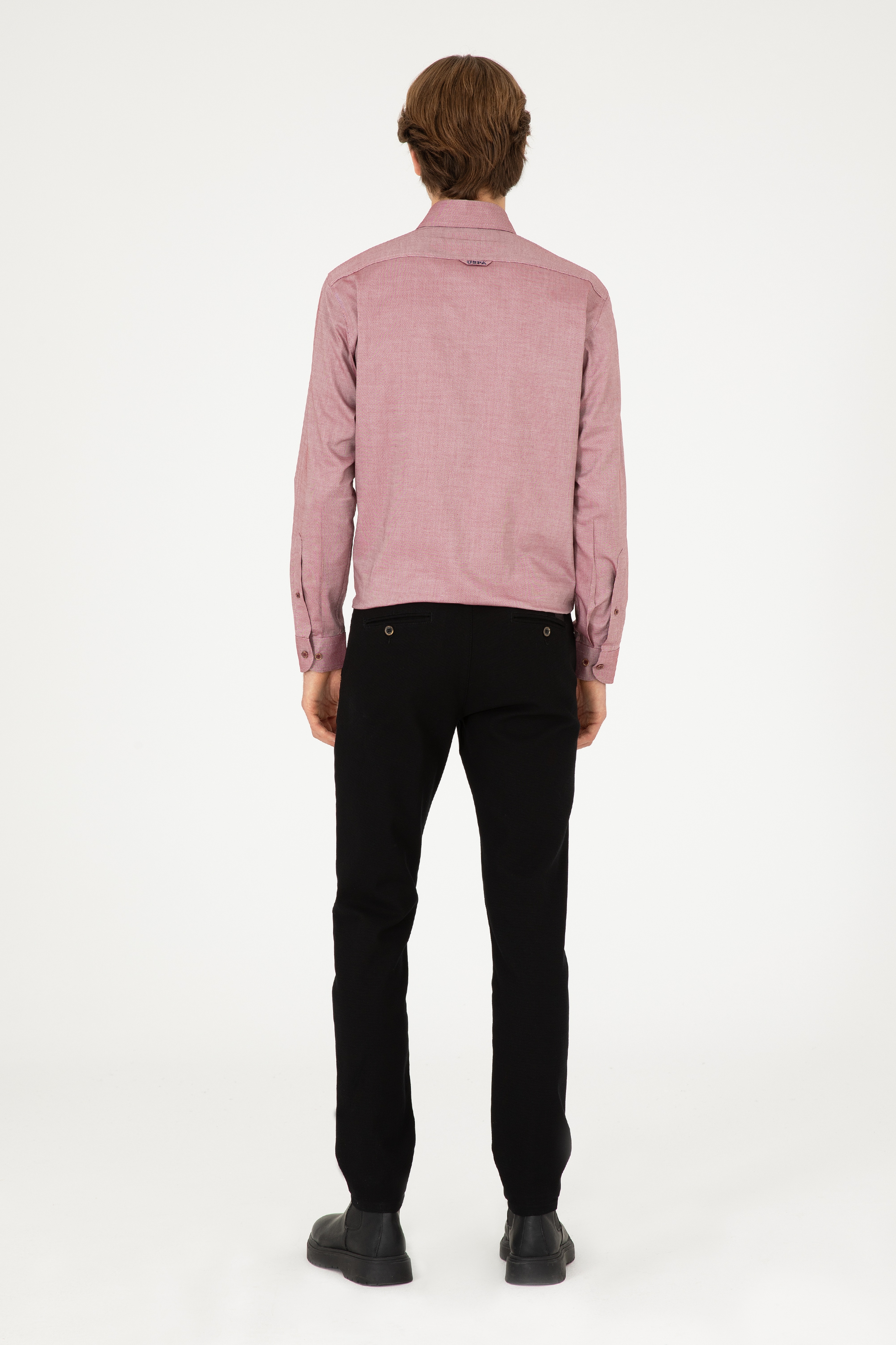 Erkek Slim Fit Siyah Kanvas Pantolon - Image 4