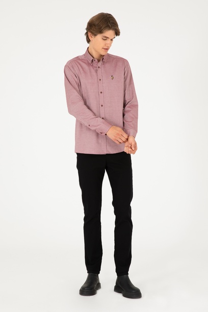 Erkek Slim Fit Siyah Kanvas Pantolon