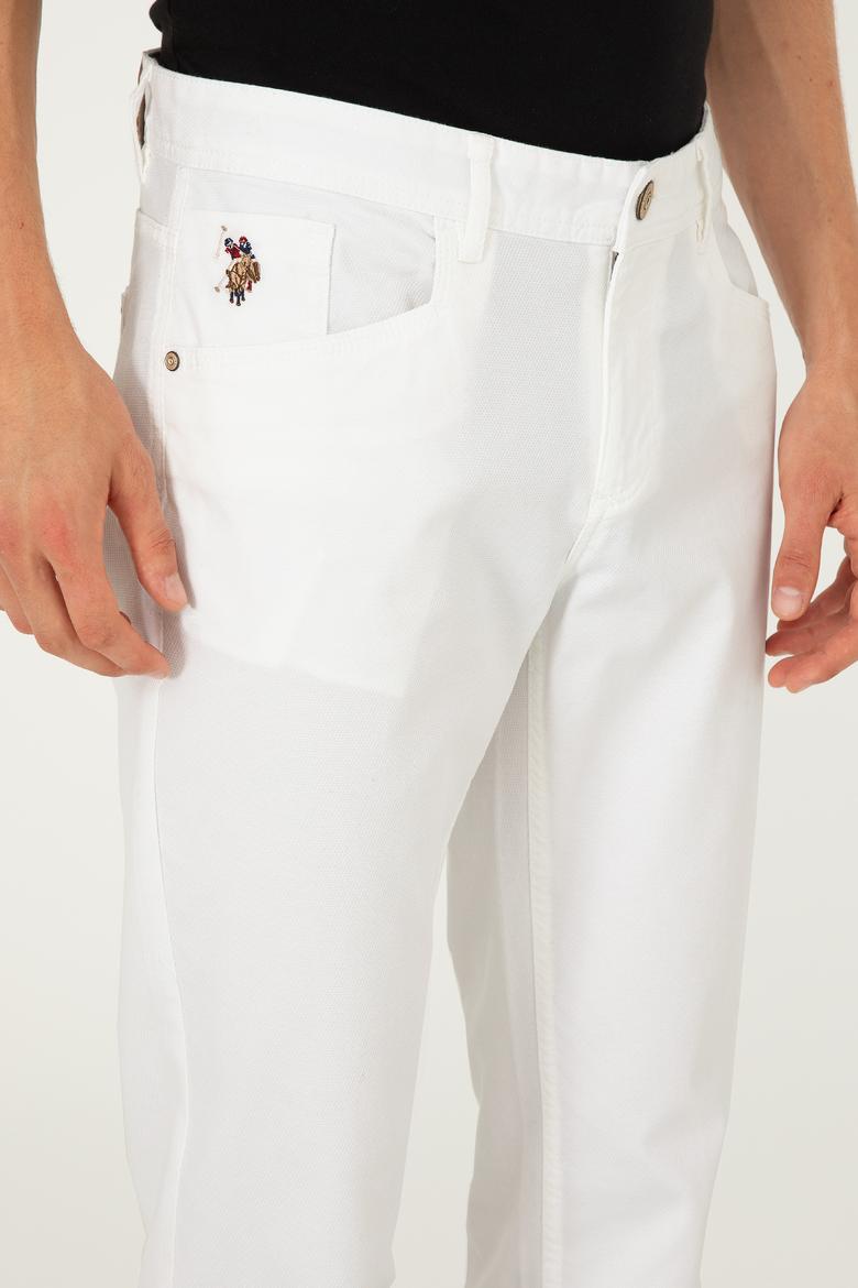 Erkek Beyaz Kanvas / Chino Pantolon - 50286005403
