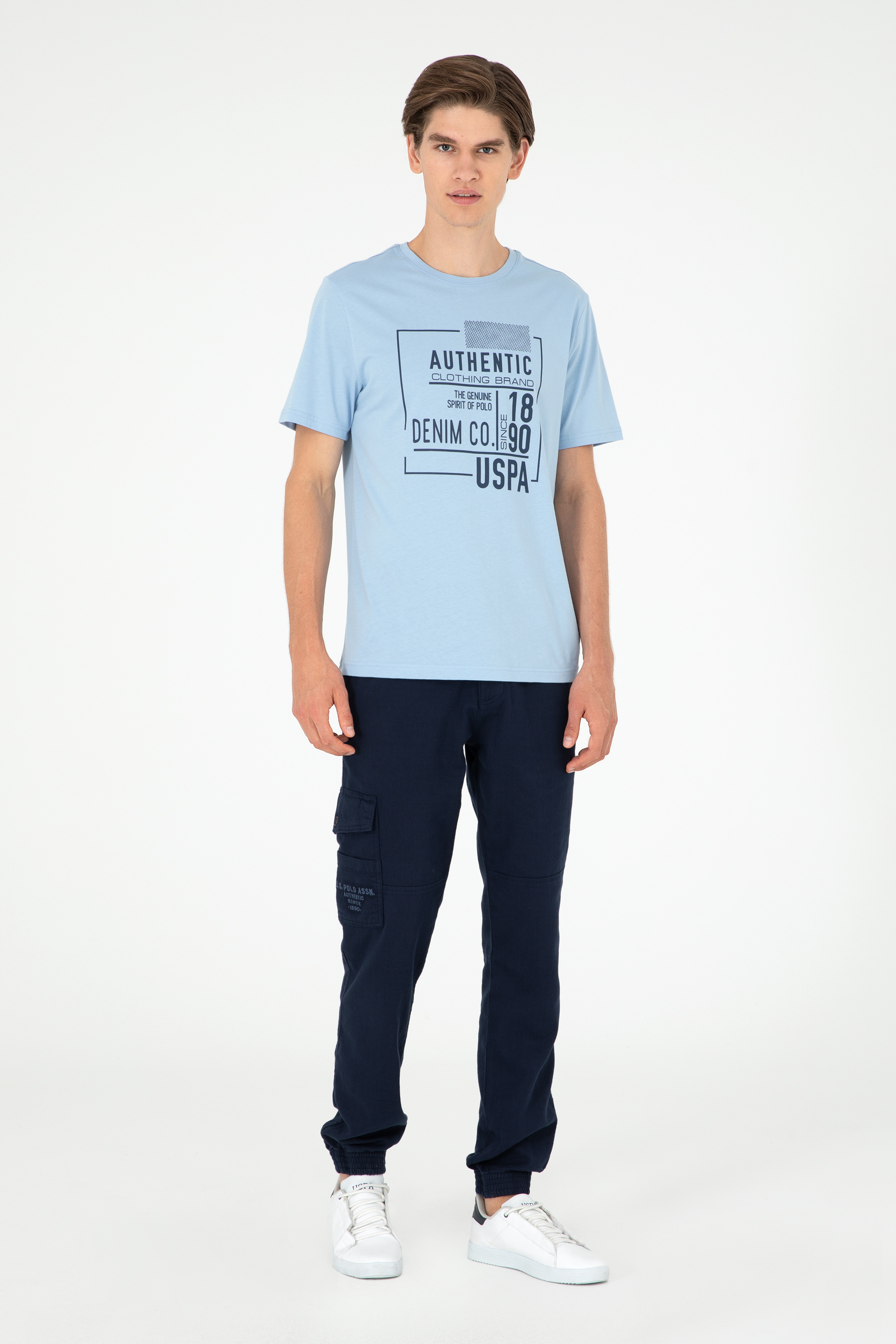 Erkek Jogger Fit Lacivert Kanvas Pantolon - Image 3
