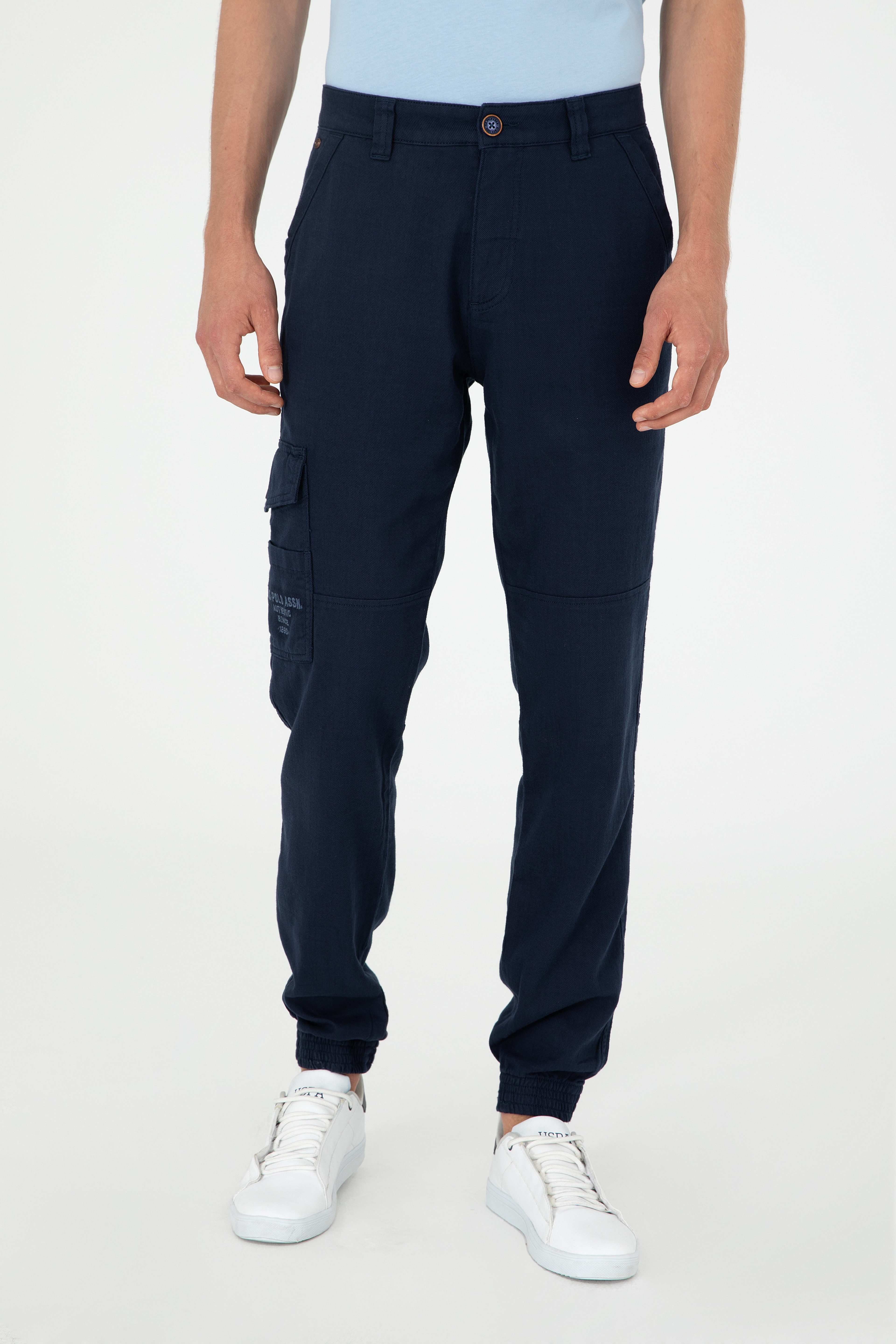 Erkek Jogger Fit Lacivert Kanvas Pantolon - Image 2