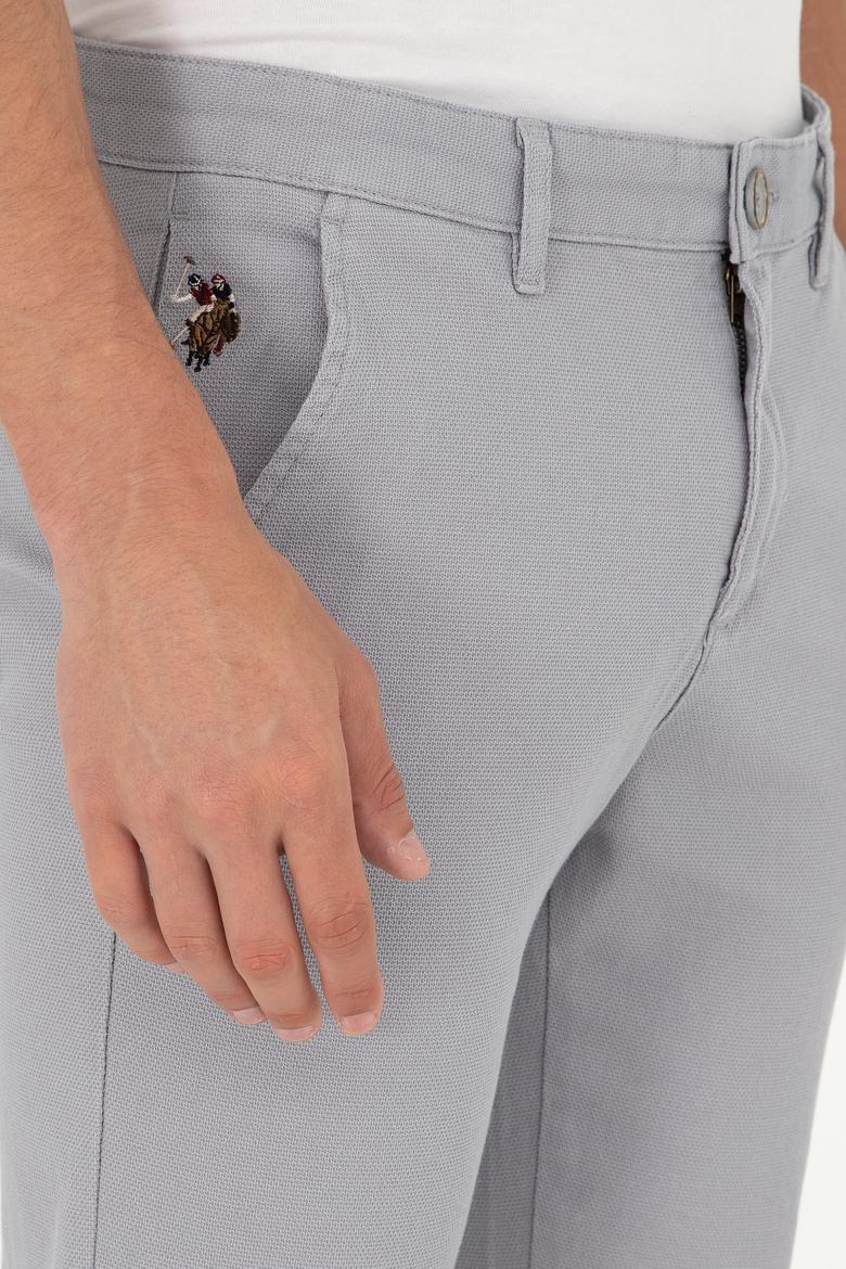 Erkek Açık Gri Kanvas Pantolon - 50291166360