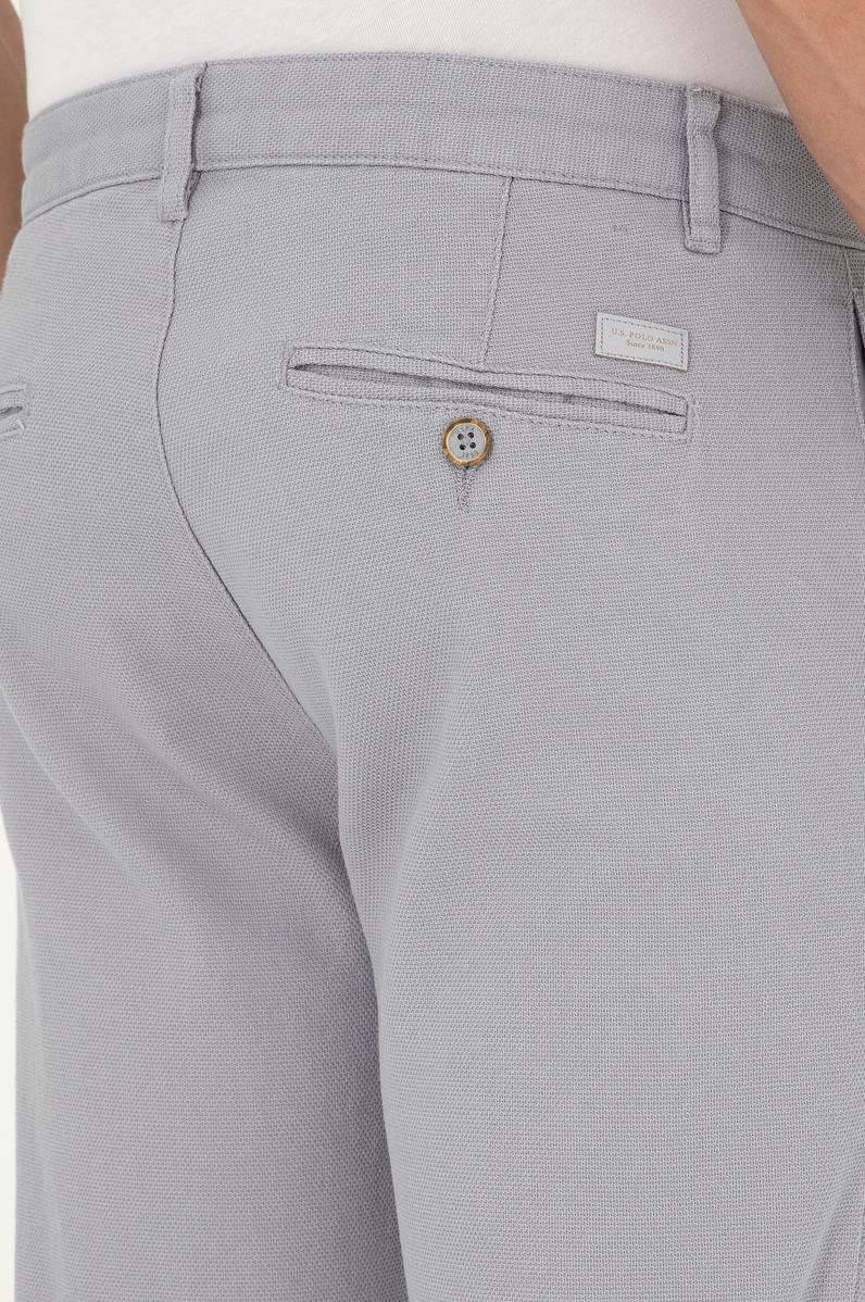 Erkek Açık Gri Kanvas Pantolon