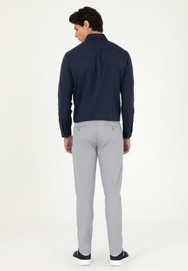 Erkek Açık Gri Kanvas Pantolon - 50291166360