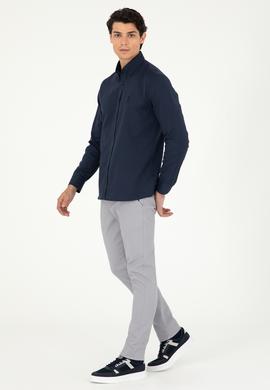 Erkek Açık Gri Kanvas Pantolon - 50291166360