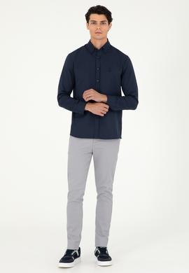 Erkek Açık Gri Kanvas Pantolon - 50291166360