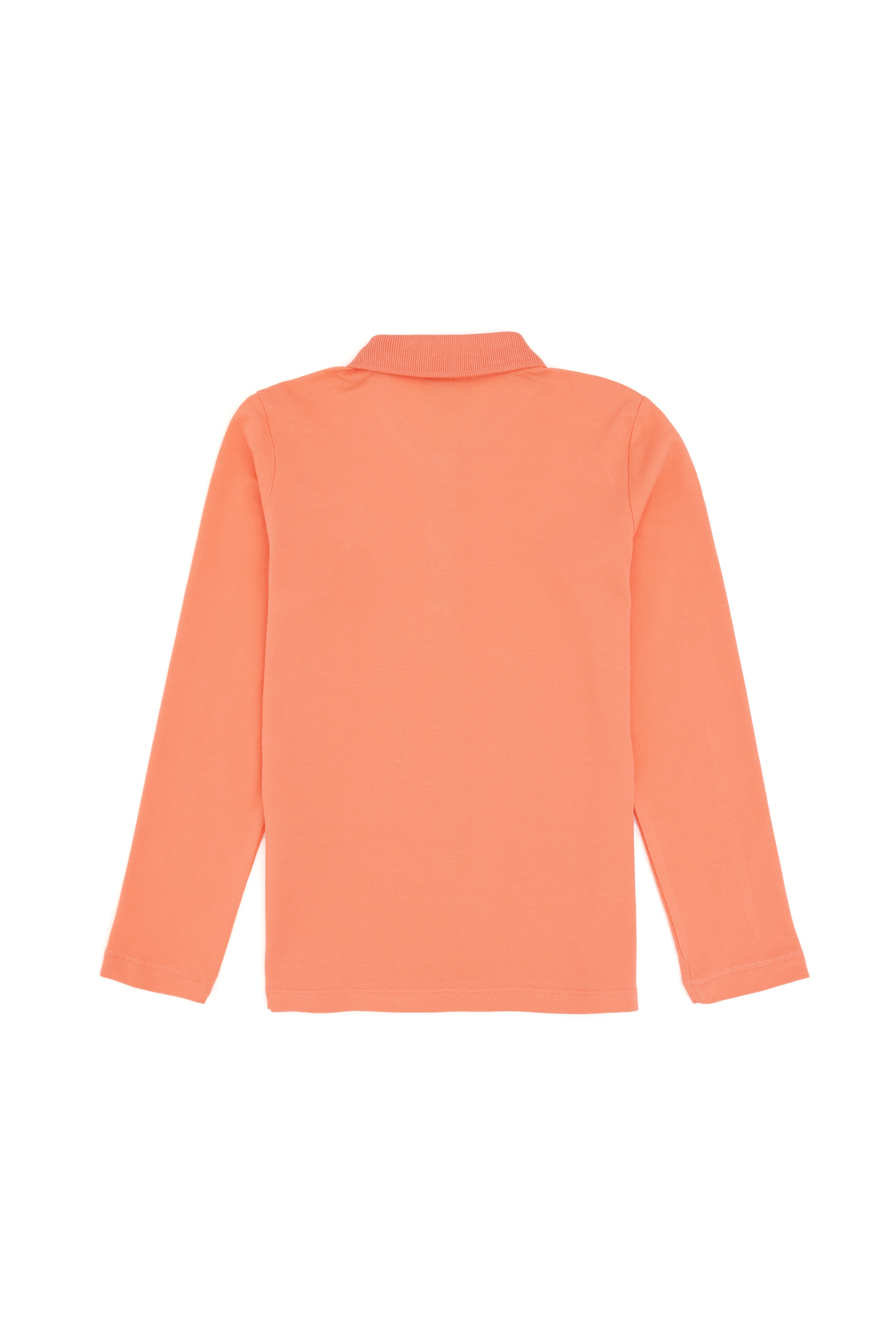 Kız Çocuk Somon Polo Yaka Basic Sweatshirt