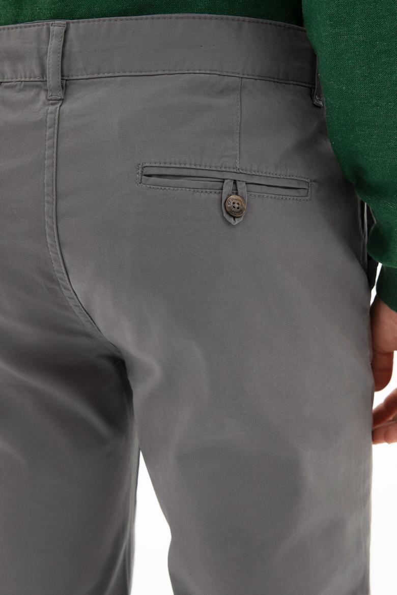 Erkek Gri Kanvas Pantolon - 50254171024