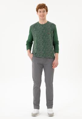 Erkek Gri Kanvas Pantolon - 50254171024