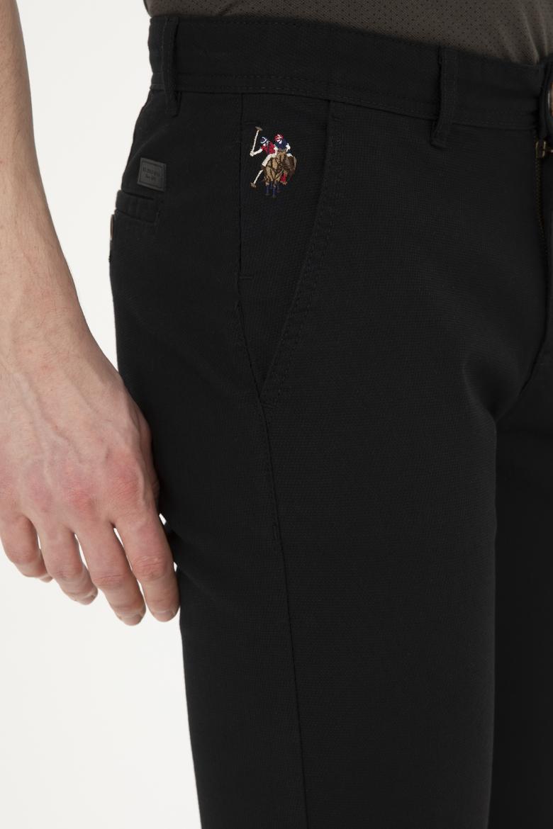 Erkek Regular Fit Siyah Kanvas / Chino Pantolon - 50286004263