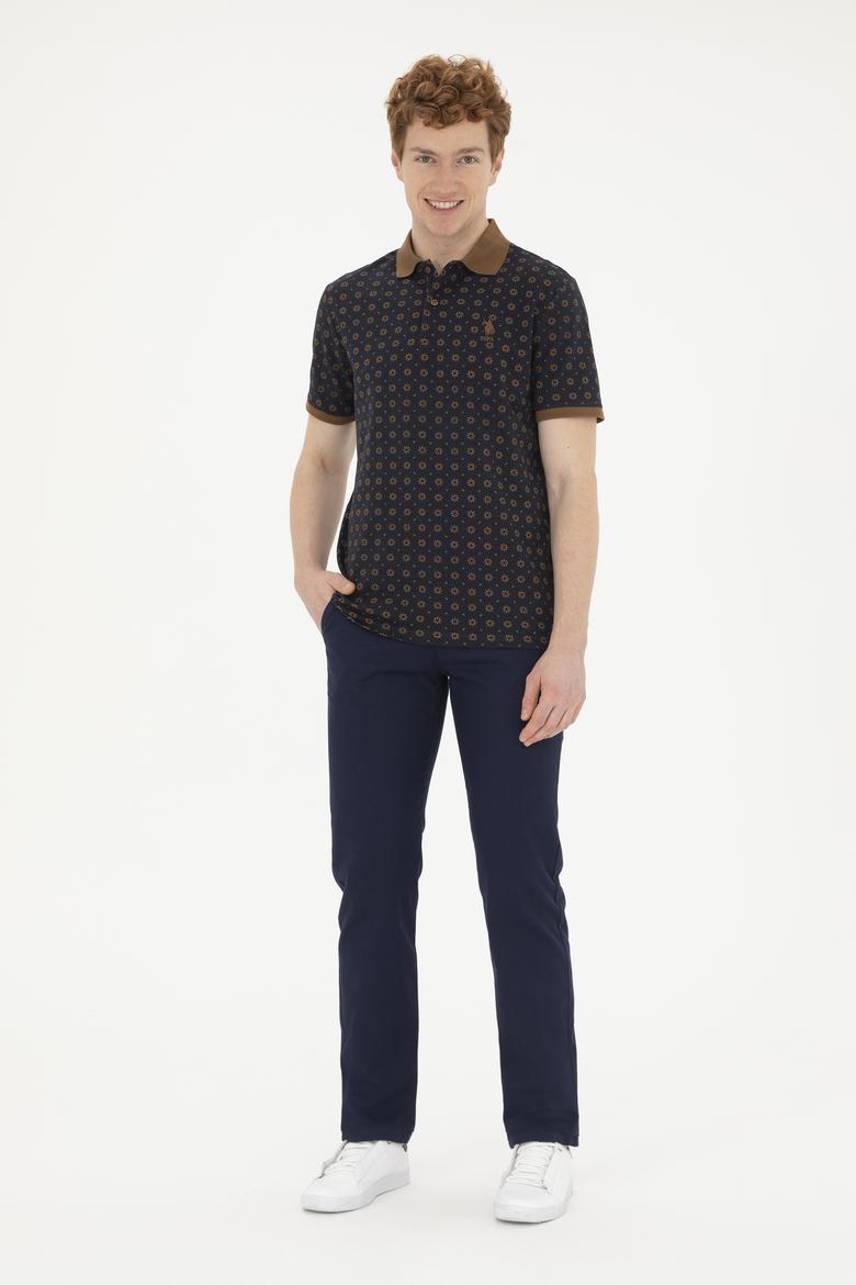 Erkek Regular Fit Lacivert Kanvas / Chino Pantolon