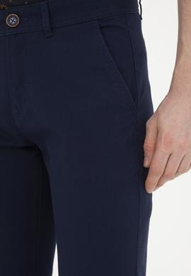 Erkek Regular Fit Lacivert Kanvas / Chino Pantolon - 50286004179