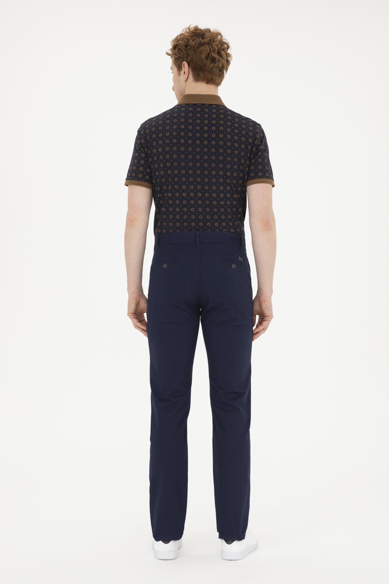 Erkek Regular Fit Lacivert Kanvas / Chino Pantolon - 50286004179