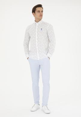 Erkek Açık Mavi Kanvas / Chino Pantolon - 50286013124