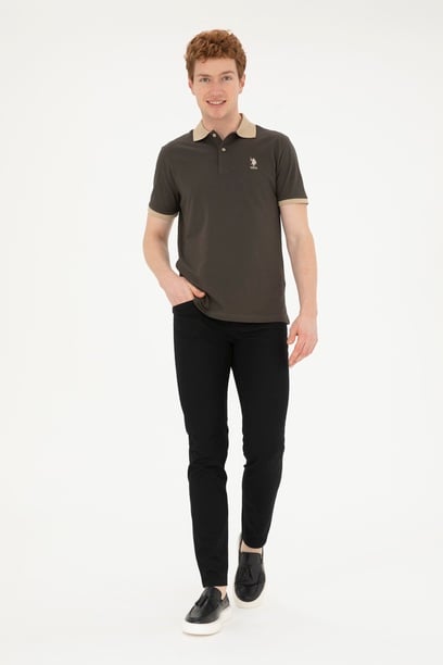 Erkek Slim Fit Siyah Kanvas / Chino Pantolon