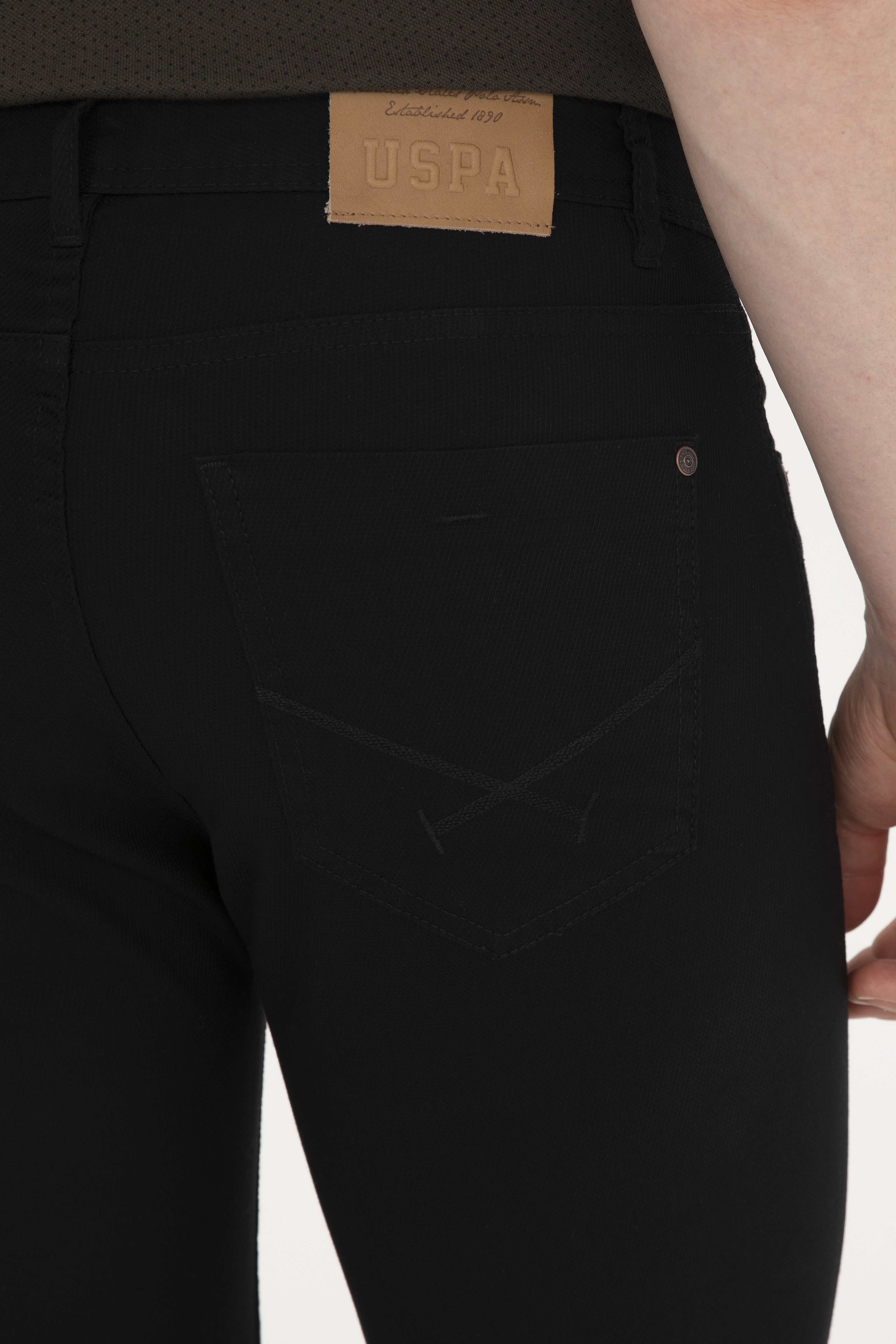 Erkek Slim Fit Siyah Kanvas / Chino Pantolon