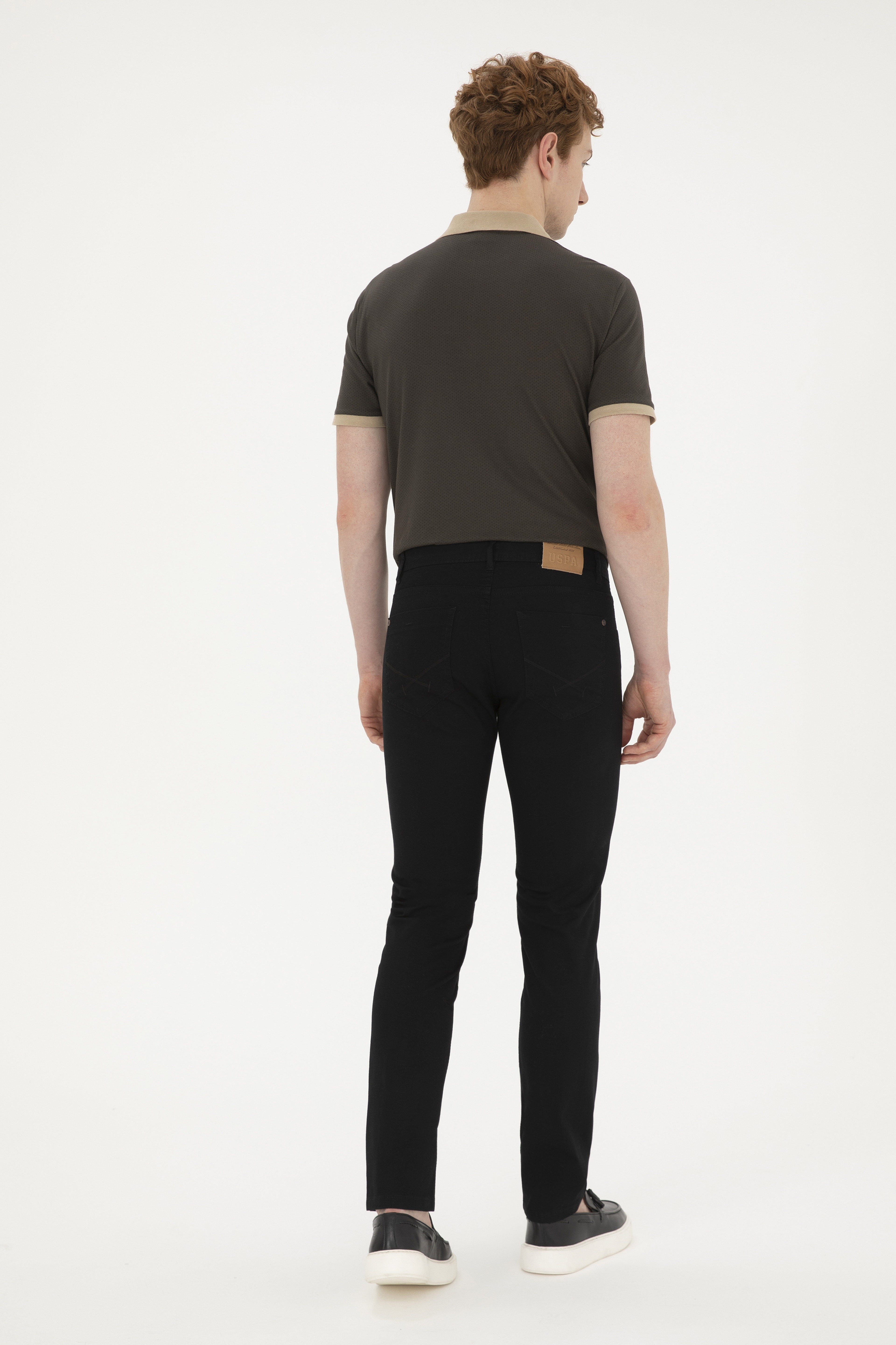 Erkek Slim Fit Siyah Kanvas / Chino Pantolon