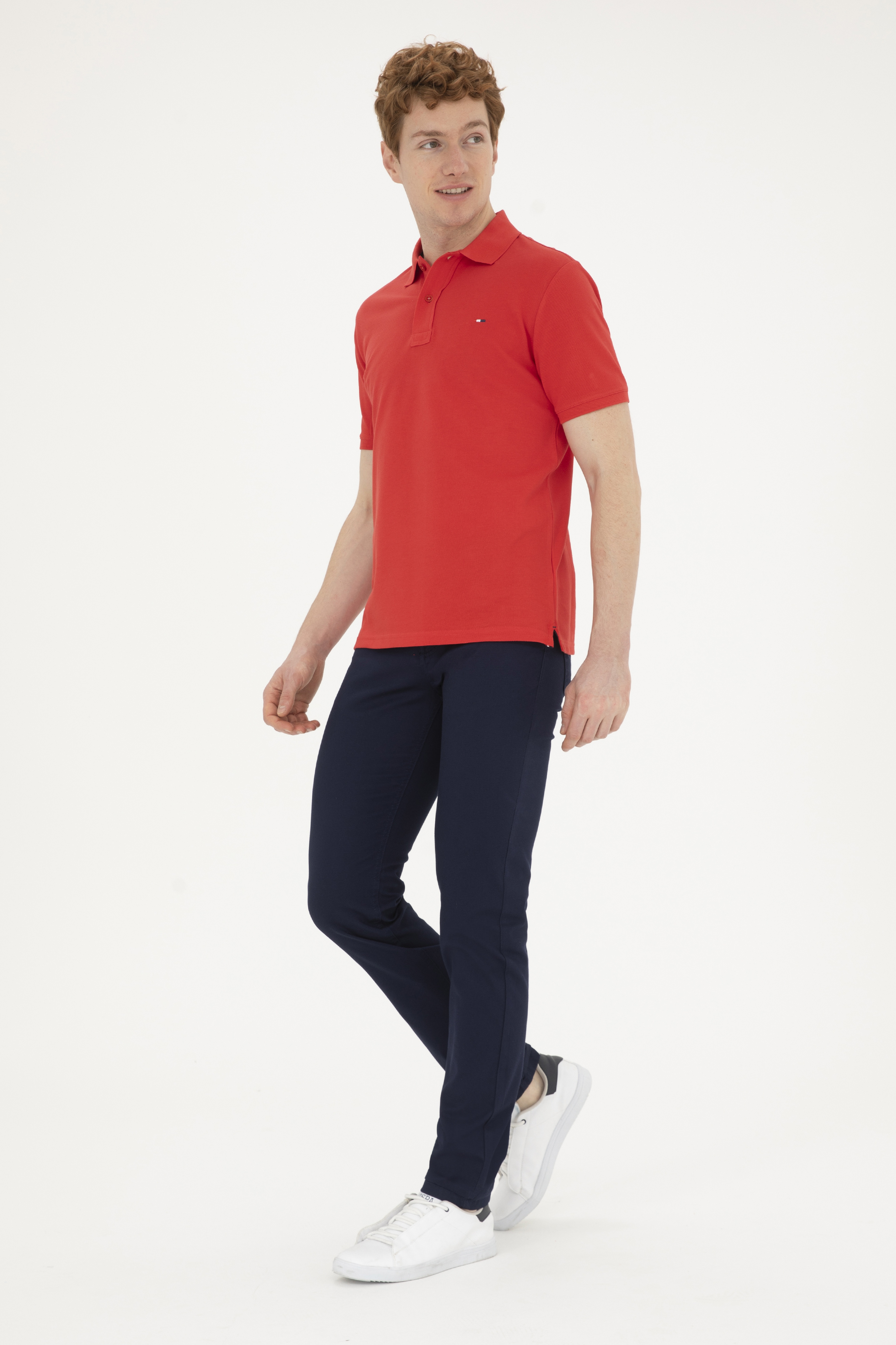 Erkek Slim Fit Lacivert Kanvas / Chino Pantolon