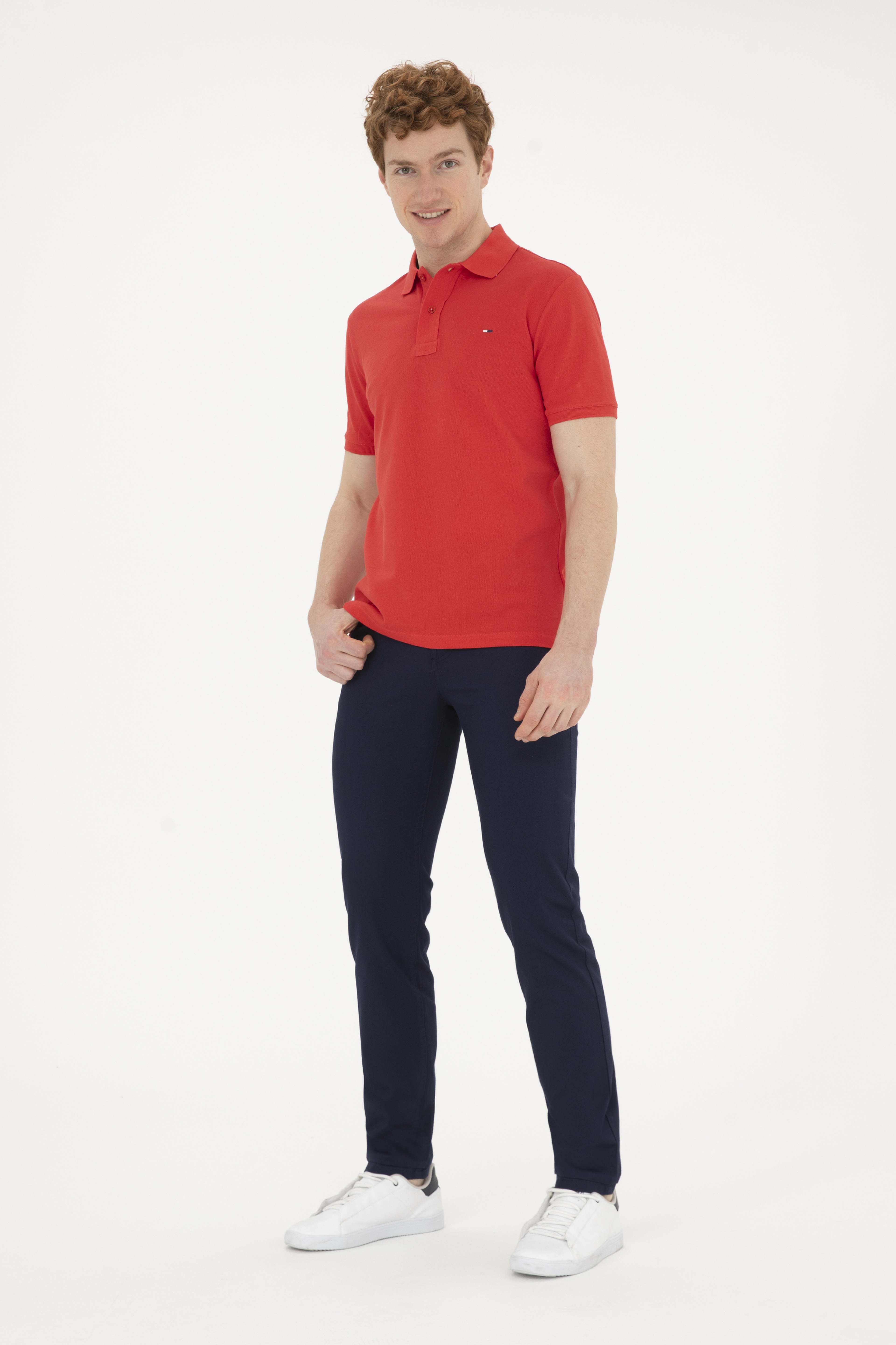 Erkek Slim Fit Lacivert Kanvas / Chino Pantolon