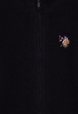 Erkek Çocuk Fermuarlı Siyah Triko Hırka - 50300739014