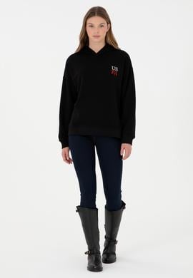 Kadın Siyah Kapüşonlu Sweatshirt - 50291265029