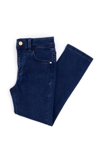 Kız Çocuk Koyu Mavi Jean Pantolon