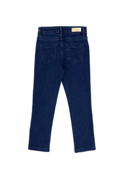 Kız Çocuk Koyu Mavi Jean Pantolon