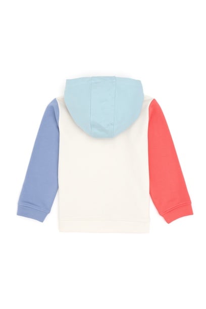 Kız Çocuk Krem Kapüşonlu Sweatshirt