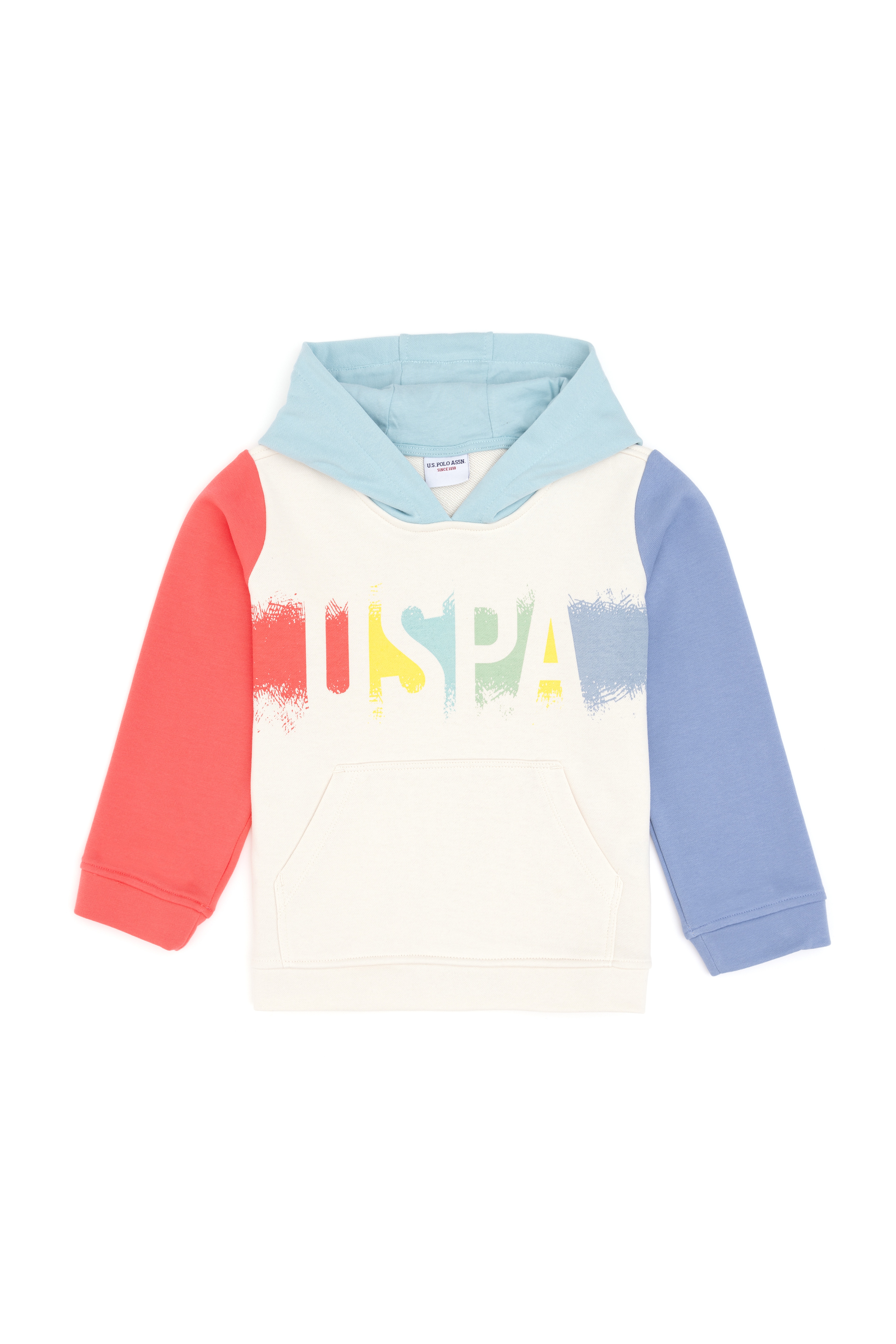 Kız Çocuk Krem Kapüşonlu Sweatshirt - Image 1