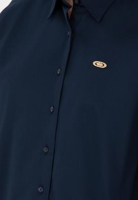 Kadın Lacivert Uzun Kollu Gömlek - 50297108014