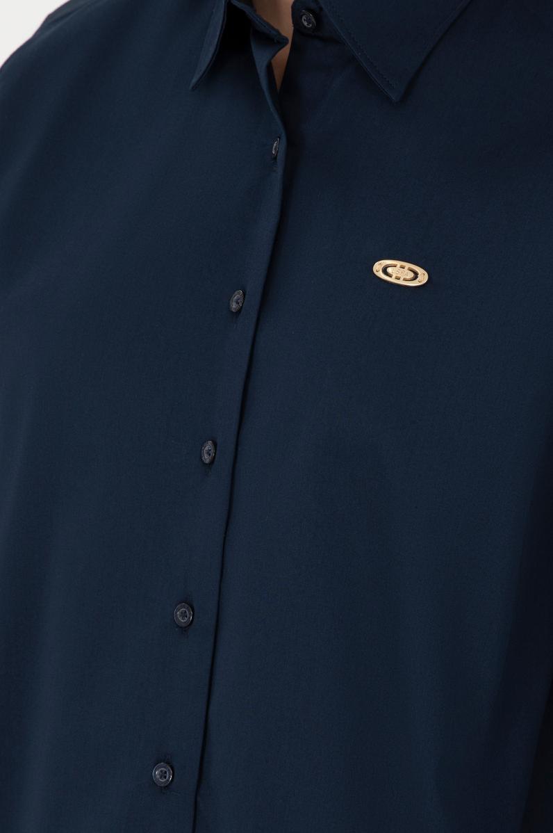 Kadın Lacivert Uzun Kollu Gömlek