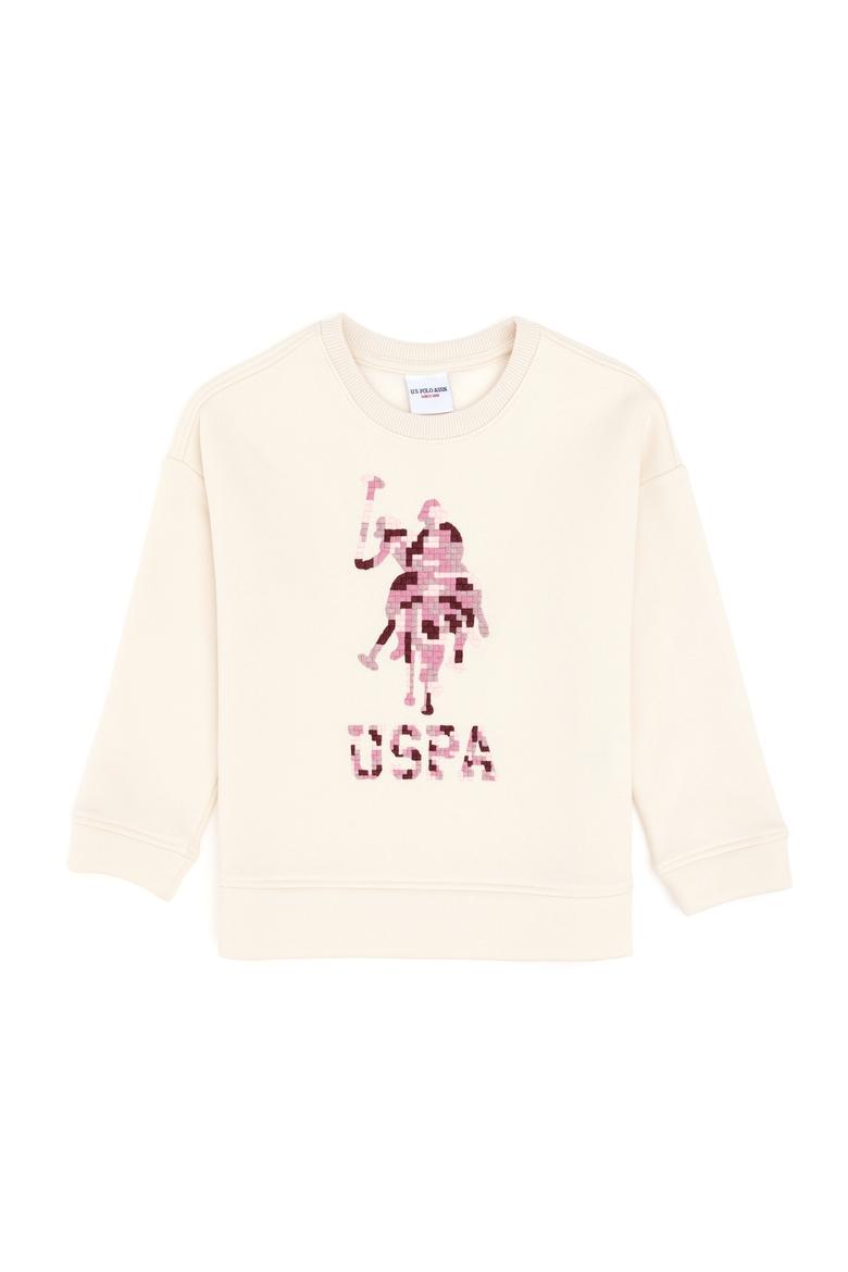 Kız Çocuk Krem Bisiklet Yaka Sweatshirt - 50292564005