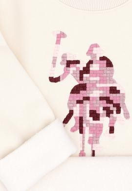 Kız Çocuk Krem Bisiklet Yaka Sweatshirt - 50292564005