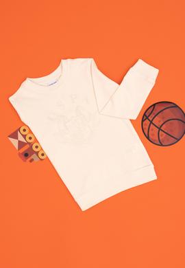 Erkek Çocuk Krem Bisiklet Yaka Sweatshirt - 50290641019