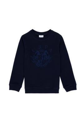 Erkek Çocuk Lacivert Bisiklet Yaka Sweatshirt - 50290641008