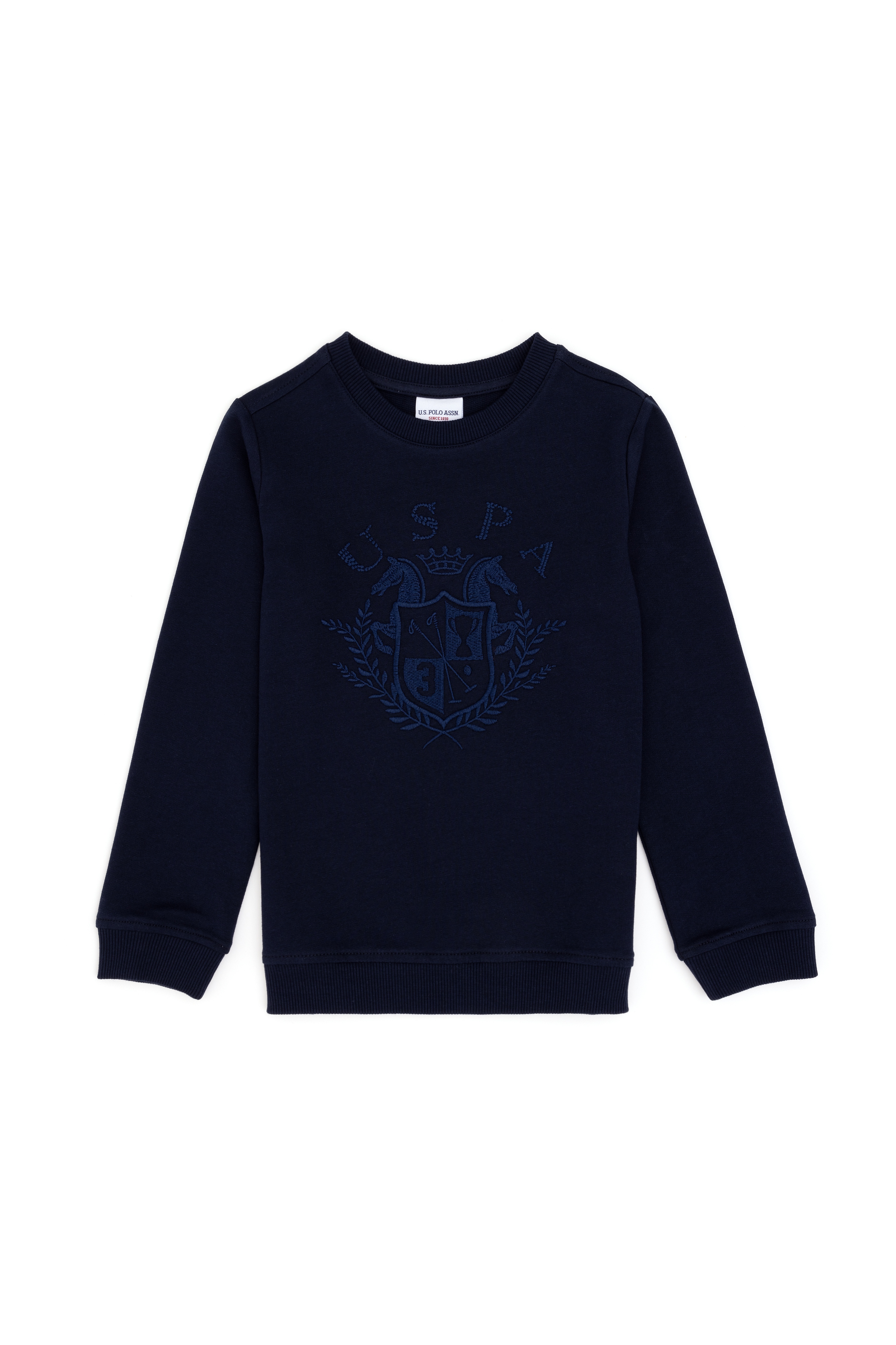 Erkek Çocuk Lacivert Bisiklet Yaka Sweatshirt - Image 1